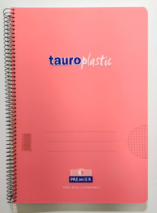 Bloc espiral pp 4º 90G 80H cuadro 4MM coral