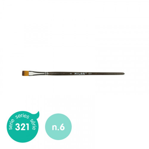 Pincel sintético plano serie 321, nº 6 milan 80477