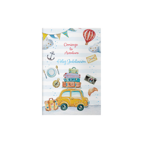 Tarjetas de felicitación jubilación - tamaño 11,5 x 17 cm - modelo vacaciones dohe 70079