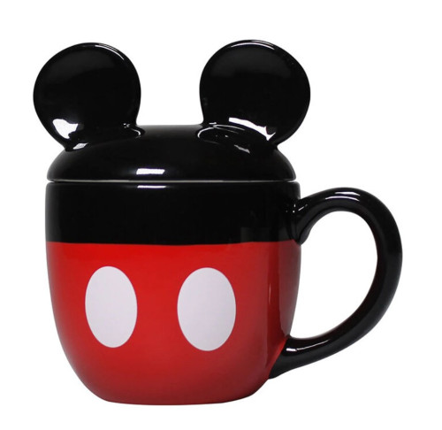 Taza 3D con tapa cuerpo mickey mouse 425 ml half moon bay redstring MUGSDC10