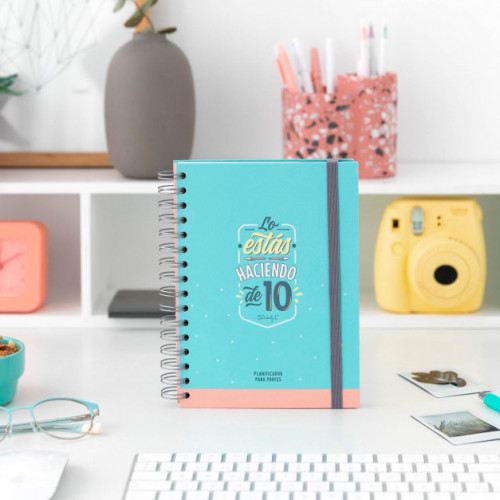 Planificador atemporal para profes doble espiral "lo estas haciendo de 10" mr.wonderful WOA09660ES