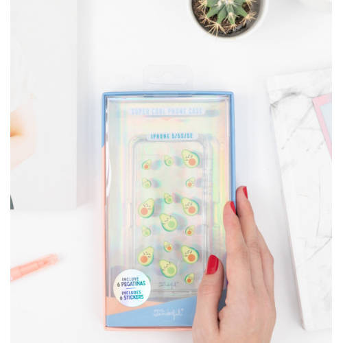 Carcasa transparente iphone se-aguacates mr. wonderful WOA09743SM