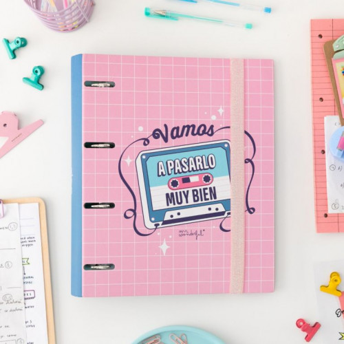 Carpeta con anillas - vamos a pasarlo muy bien mr wonderful