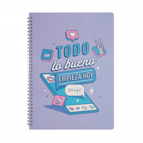 Libreta - todo lo bueno empieza hoy mr wonderful WOA11056ES