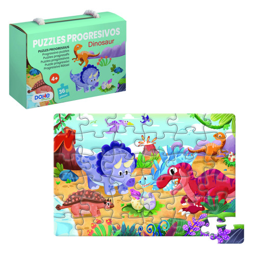 Puzzle de 36 piezas - a partir de 4-6 años - dinosaur dohe 65010