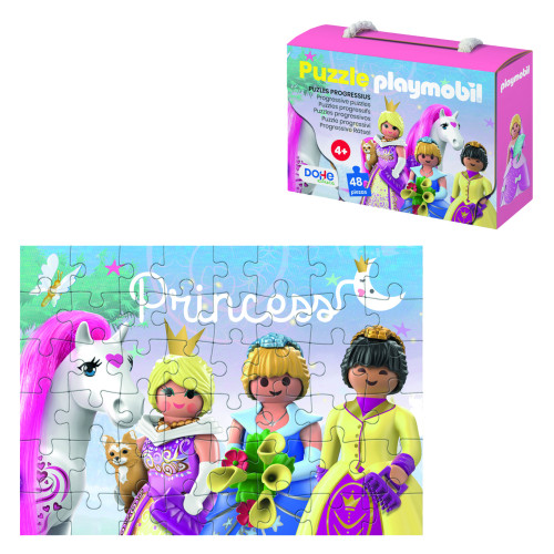 Caja de puzzle - 48 piezas - playmobil - modelo princess dohe 65014