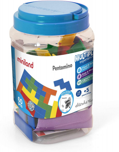 Juego didactico pentominos de colores miniland 95219