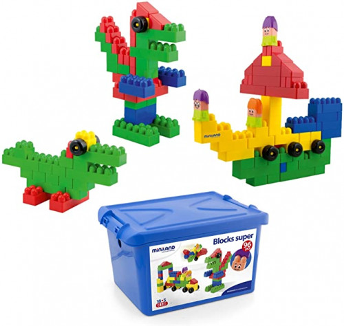 Juego super blocks 96 piezas miniland 32338
