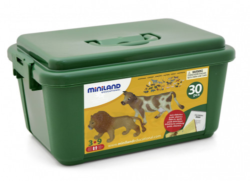 Juego animales granja y selva 30 figuras miniland 25140