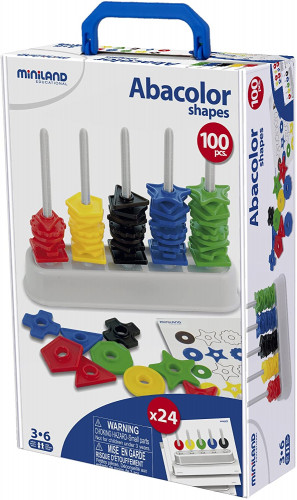 Abaco con surtido de formas y colores miniland 95270