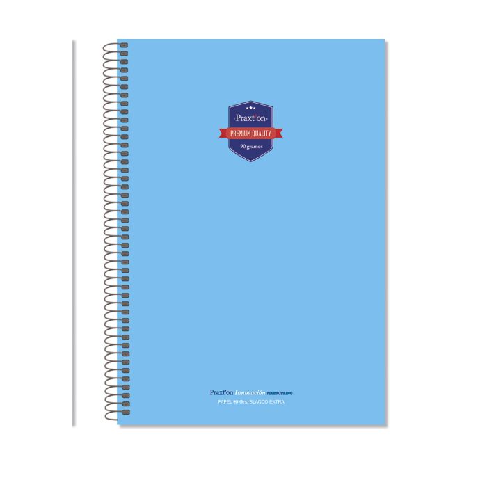 Bloc praxton polipropileno folio 90G 80H 4X4 azul