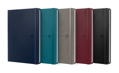 Cuaderno signature A5 tapa extradura 80H rayado horizontal colores surtidos clasicos oxford 400163610