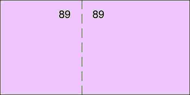 Talonario caja 1/3 del cuarto t-59 numerado rosa