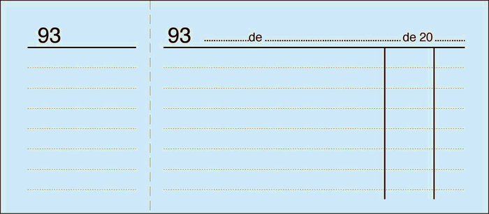 Talonario caja 1/3 del cuarto t-24 numerado azul