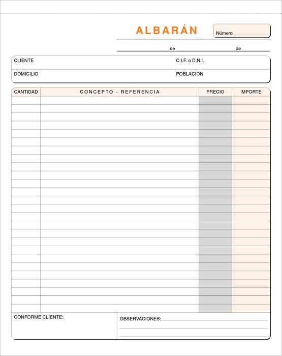 Talonario albaran fº t-130 duplicado autocopiante