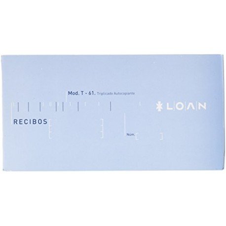 Talonario recibos 1/3 folio t-61 triplicado autocopiante