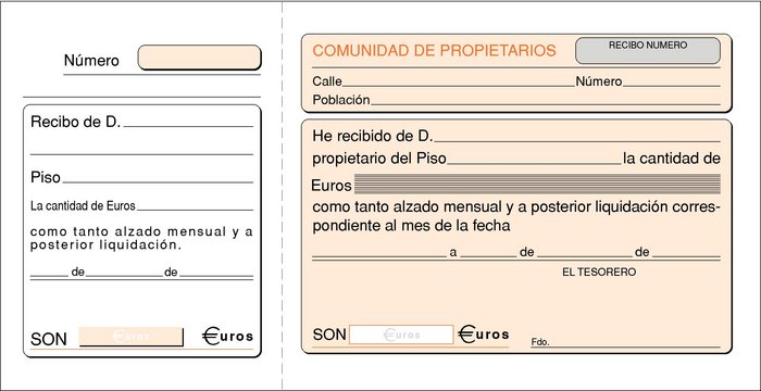 Talonario inquilinato comunidad de propietarios 1/3 t-48 pap