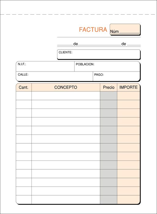 Talonario facturas 8º t-68/s natural duplicado autocopiante
