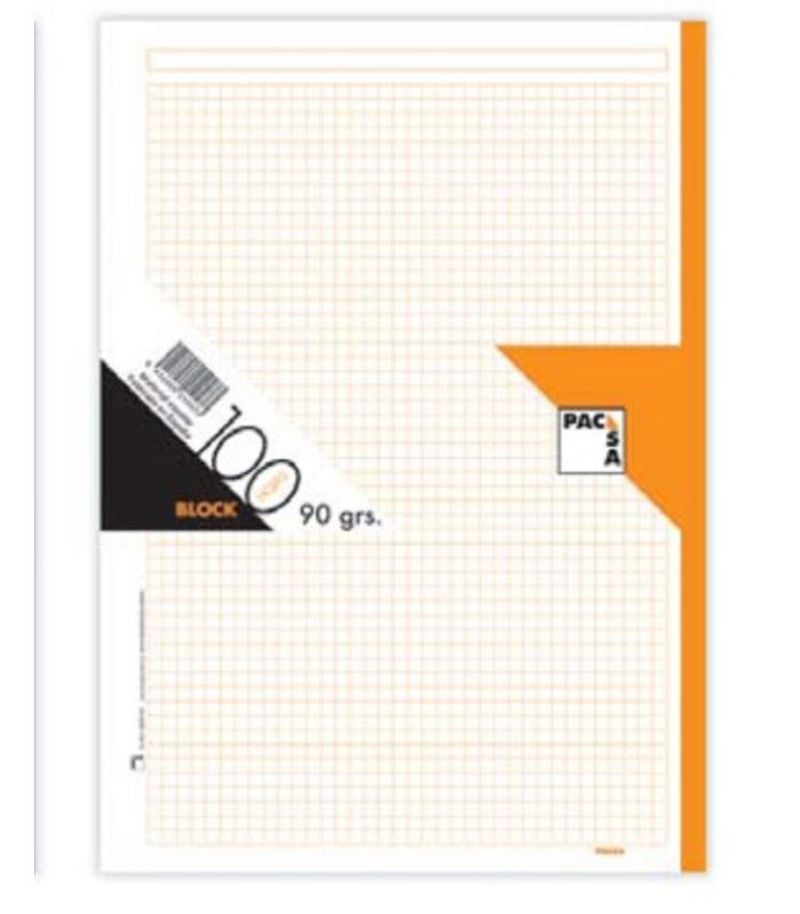 Recambio bloc A4 100H 90GR 5X5 4T naranja