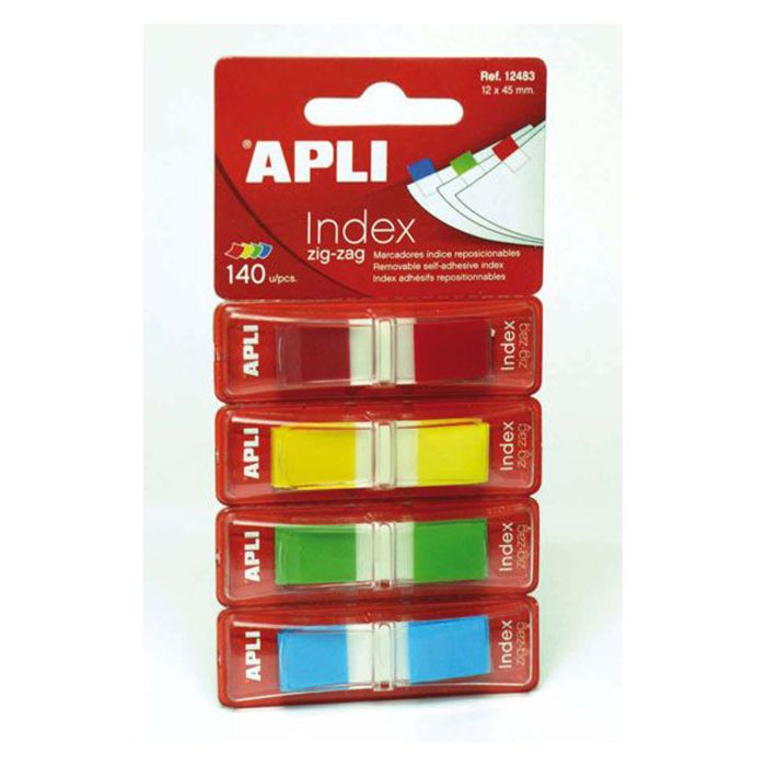 Index banderitas apli zigzag 12X45 blister 140UD