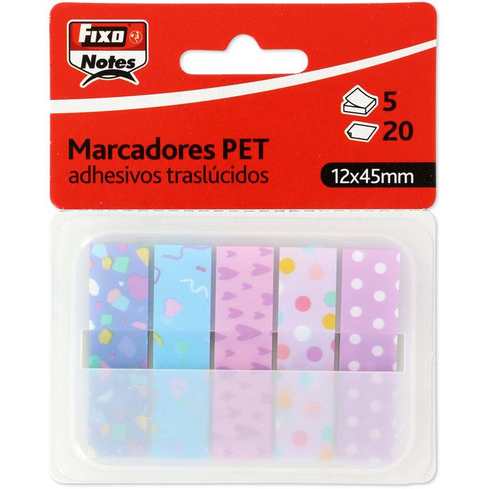Pack 5 marcadores banderitas fiesta surt, fixo 20H 12X45MM