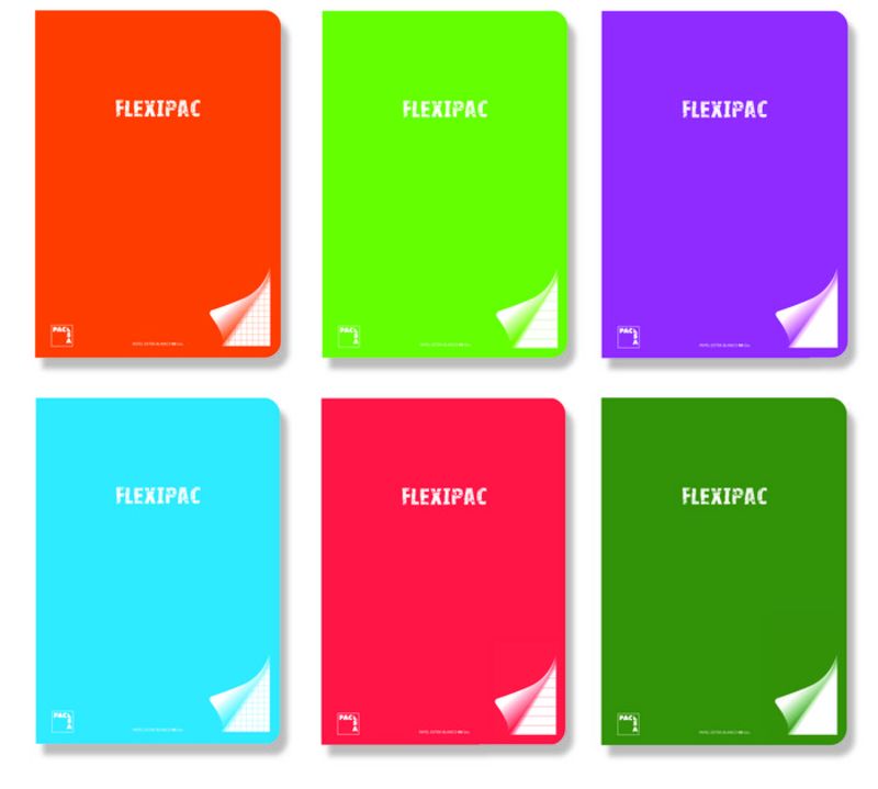 Libreta flexipac A4 48H hor. 90GR surtido