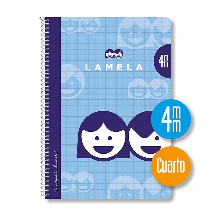 Bloc lamela espiral cuarto 70G 40H 4MM surtido