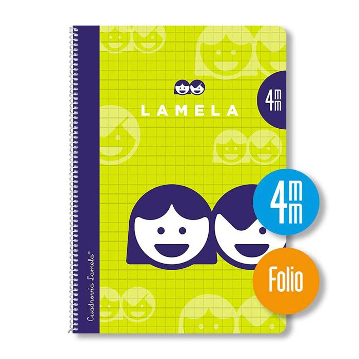 Bloc lamela espiral folio 70G 80H 4MM surtido