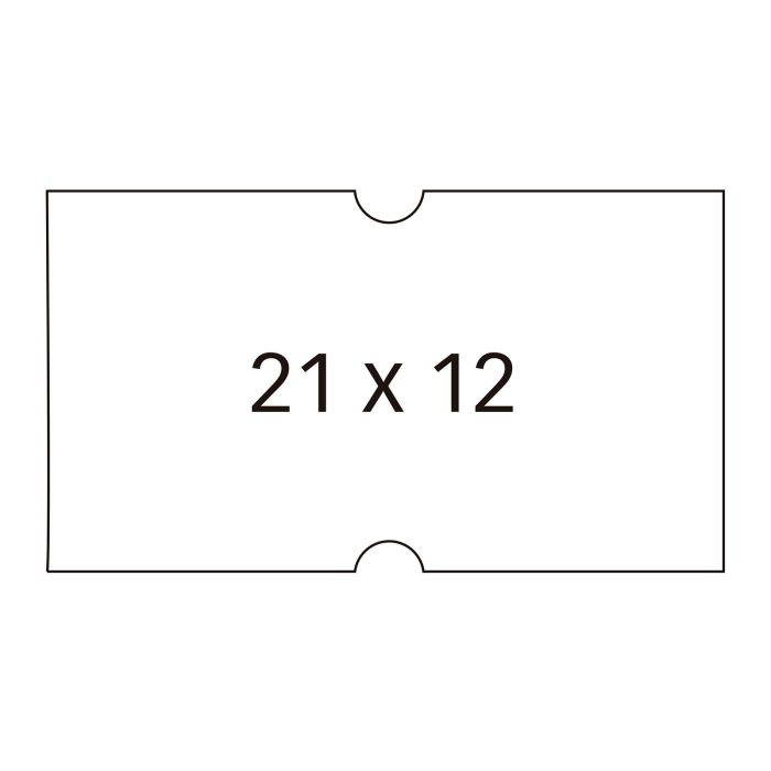 Rollo etiquetadora apli 21X12 blanco paquete 6UD