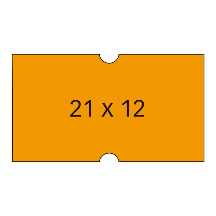 Rollo etiquetadora apli 21X12 fluor paquete 6UD