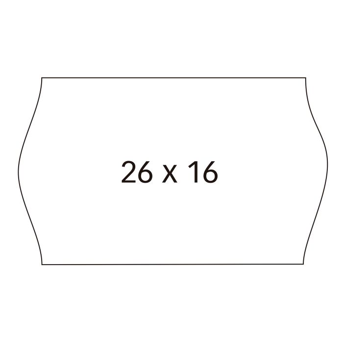 Rollo etiquetadora apli sinusoidal 26X16 blanco paquete 6UD