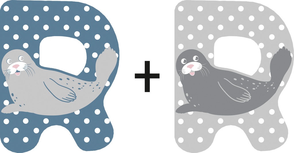 Letras de madera para la habitación infantil r