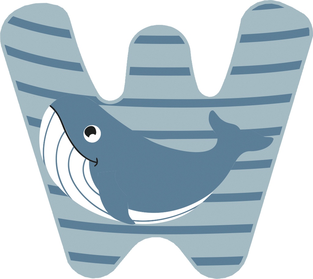 Letras de madera para la habitación infantil w