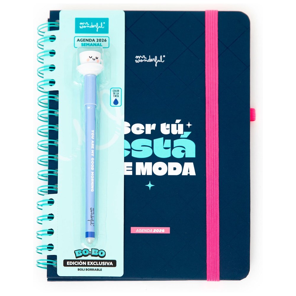 Agenda wonder 2026 semanal ser tu esta de moda +boli regalo
