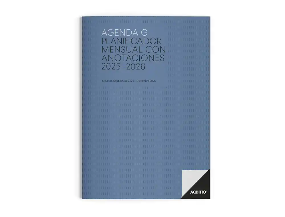 [P182] Agenda escolar ADDITIO mes a la vista 2025-2026 calendario de planificacion 19,5 x 28,5 cm