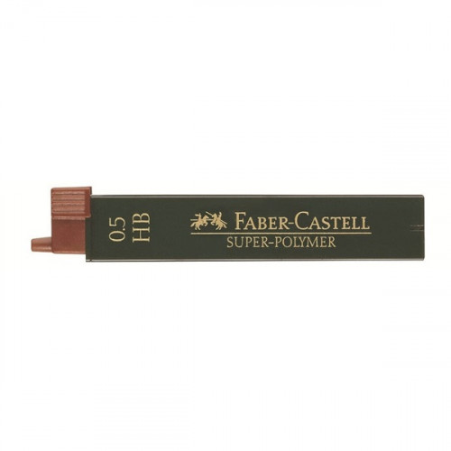[120500] Estuche 12 minas 0.5MM super polimeras hb faber castell 120500