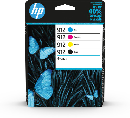 [6ZC74AE] Hp paquete de 4 cartuchos de tinta original 912 negro/cian/magenta/amarillo