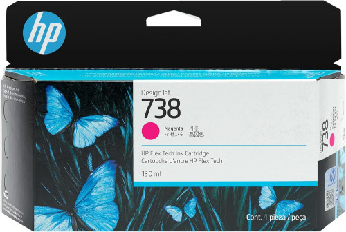 [498N6A] Hp designjet 738 cartucho magenta 130ML