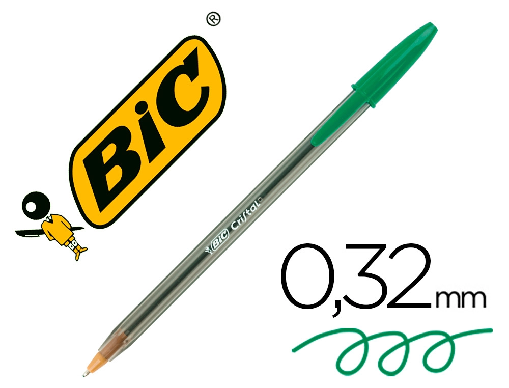 [8373629] Boligrafo BIC cristal original 1 mm verde