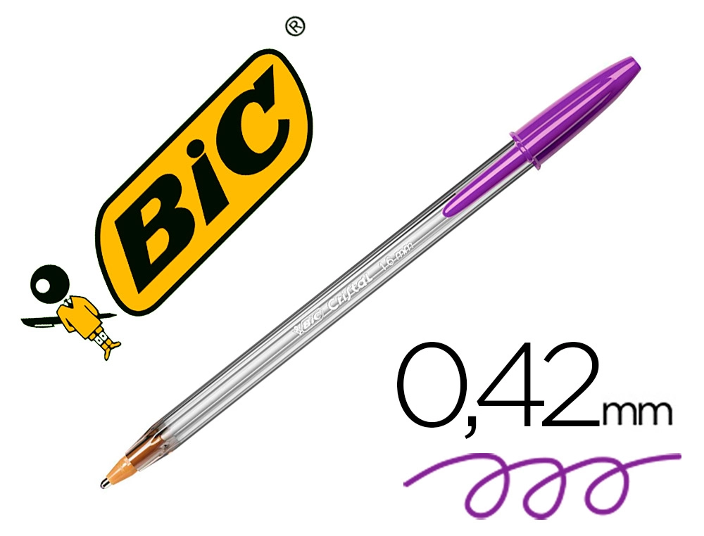[929055] Boligrafo BIC fun 1,6 mm morado