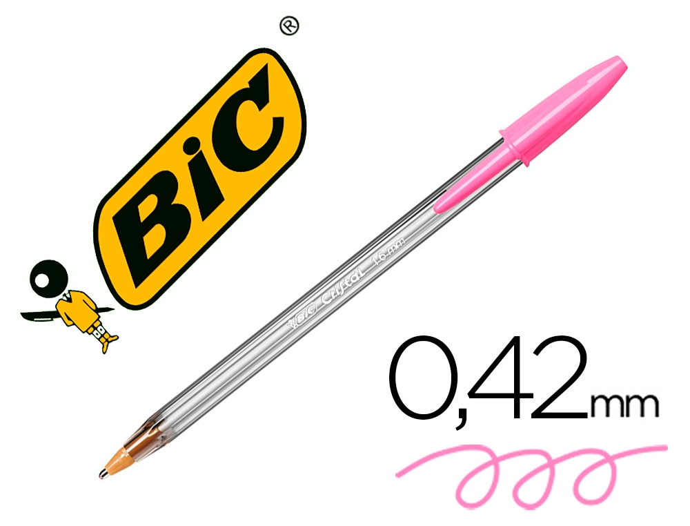 [929056] Boligrafo BIC fun 1,6 mm rosa