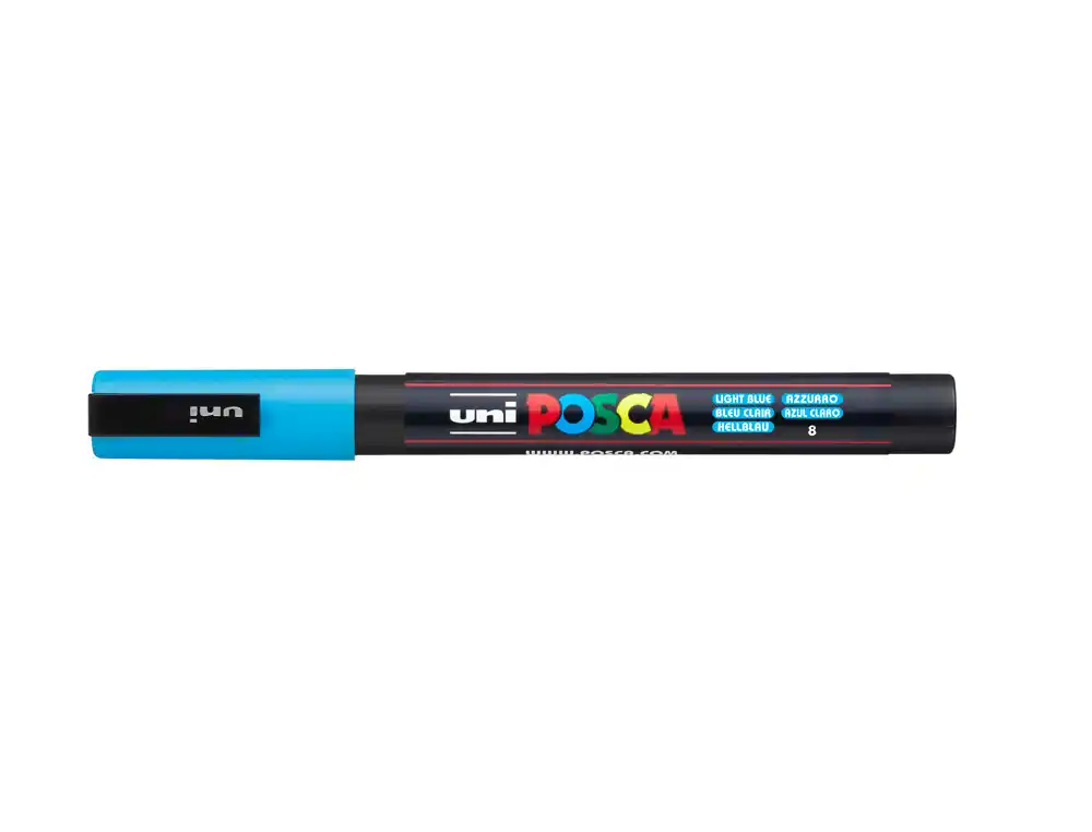 [284638000] Rotulador uni POSCA pc-3M azul claro