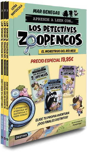 [978-84-08-30094-6] Pack Aprende a leer con... ¡Los Detectives Zoopencos! 1, 2 y 3: En letra