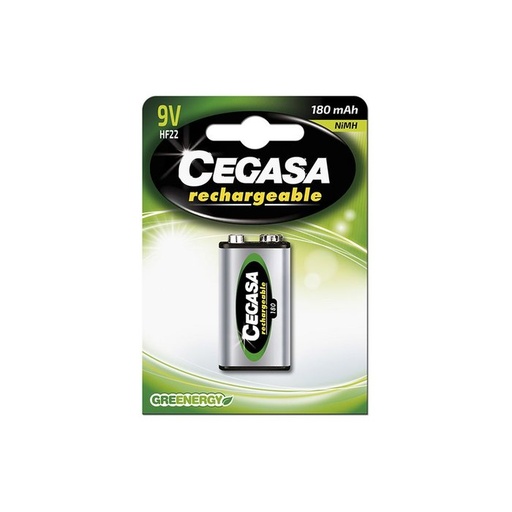 [104377] Pilas CEGASA recargable HF22 180 mah 8 9V blister