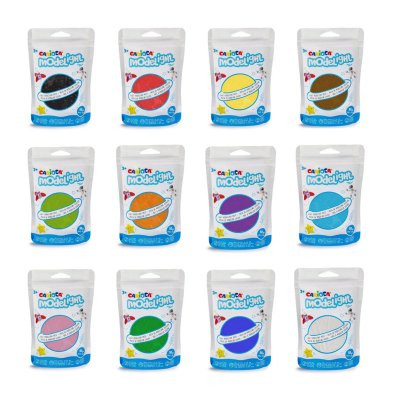 [52001] Estuche 12 uds pasta de modelar CARIOCA modelight 50G variadas CARIOCA 52001