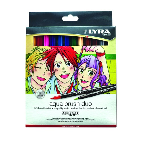 [L6521121] Estuche 12 rotuladores dibujos manga aqua brush duo manga LYRA L6521121