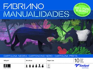 [S0400004] Bloc manualidades cartulina negra 10H