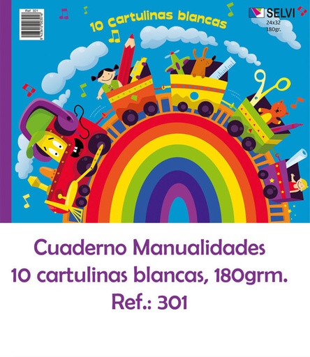 [301] Bloc 24X32 10H cartulina blanca 180G