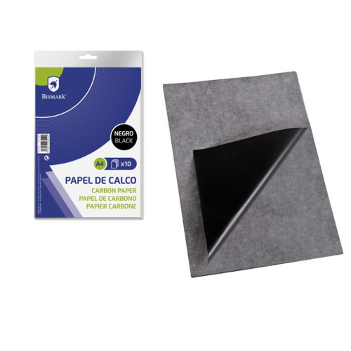[328514] Papel carbon BISMARK A4 negro paquete 10UD