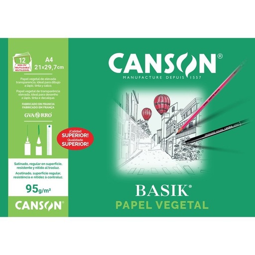 [C200407621] Minipack A4 12H papel vegetal